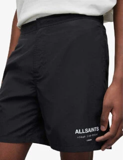 AllSaints Logo-print Swim Shorts 11 AllSaints Logo-print Swim Shorts -Baker Klein Shop R04081346 JETBLACK ALT04