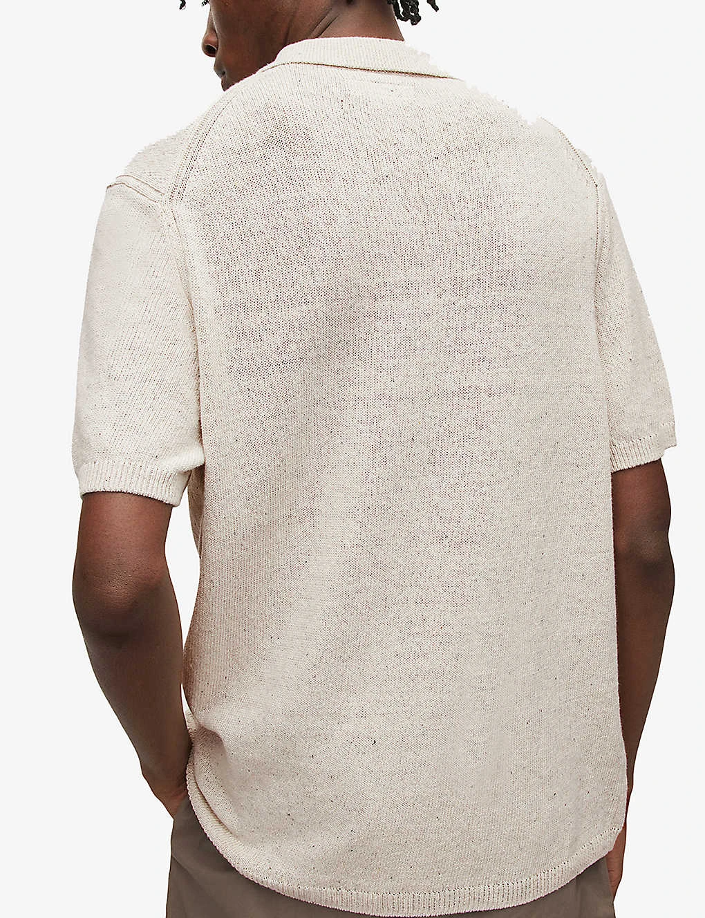 AllSaints Ramskull-embroidered Recycled Cotton-blend Polo Shirt 6 AllSaints Ramskull-embroidered Recycled Cotton-blend Polo Shirt - Image 4