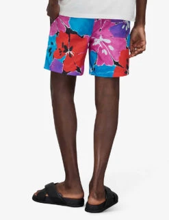 AllSaints Mallorca Graphic-print Regular-fit Woven Swim Shorts -Baker Klein Shop R04082447 JETBLACK ALT03