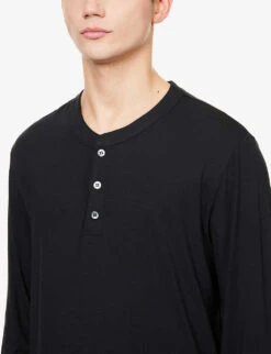 Eberjey Henry Long-sleeved Stretch-jersey Pyjama Set -Baker Klein Shop R04084813 BLACK ALT04