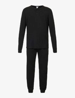 Eberjey Henry Long-sleeved Stretch-jersey Pyjama Set