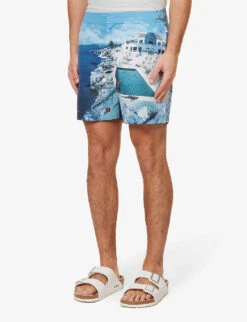 ORLEBAR BROWN Graphic-print Mid-rise Swim Shorts -Baker Klein Shop R04085773 ROCPOOLII ALT02