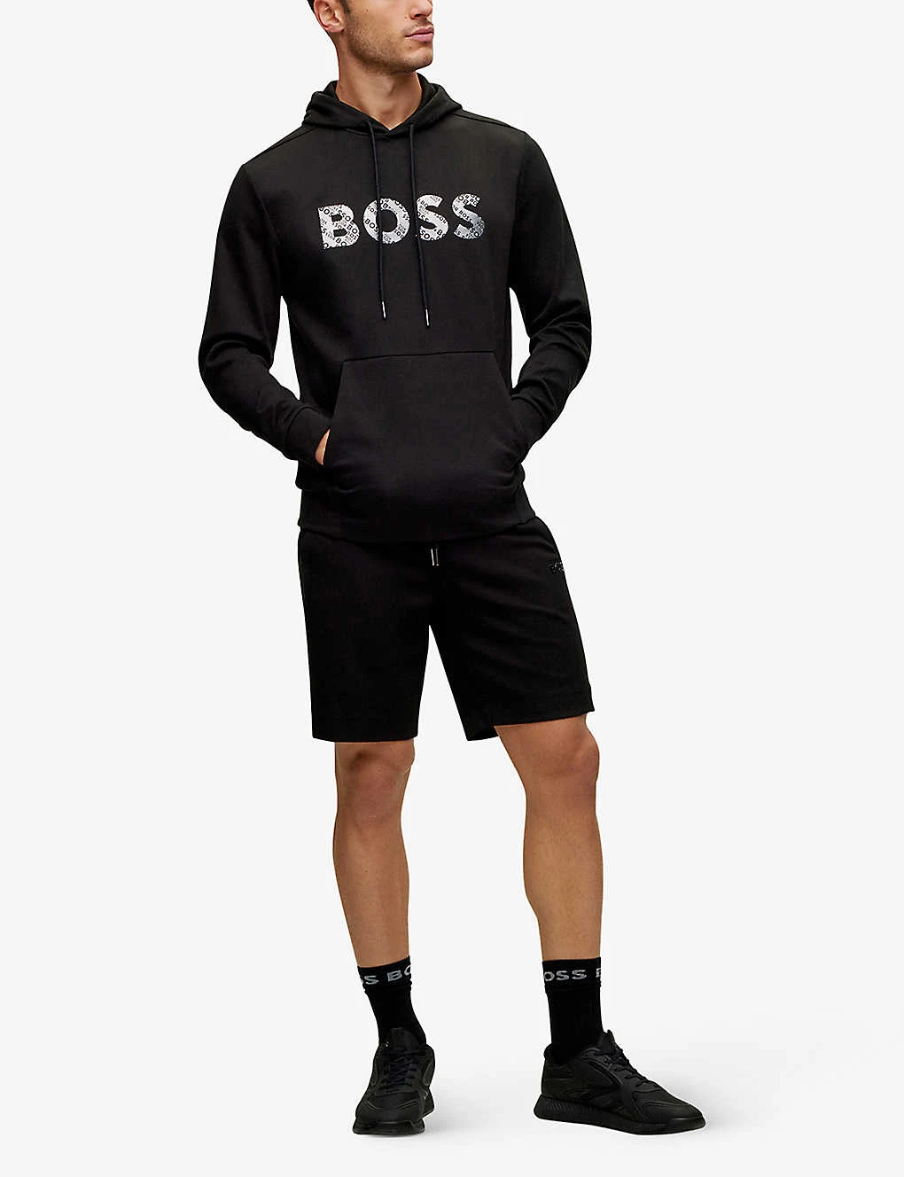 Boss Logo-print Relaxed-fit Cotton-blend Hoody 4 Boss Logo-print Relaxed-fit Cotton-blend Hoody - Image 2