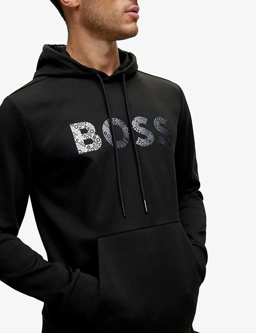 Boss Logo-print Relaxed-fit Cotton-blend Hoody 7 Boss Logo-print Relaxed-fit Cotton-blend Hoody - Image 5