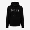 Boss Logo-print Relaxed-fit Cotton-blend Hoody 1 Boss Logo-print Relaxed-fit Cotton-blend Hoody -Baker Klein Shop R04086042 BLACK M