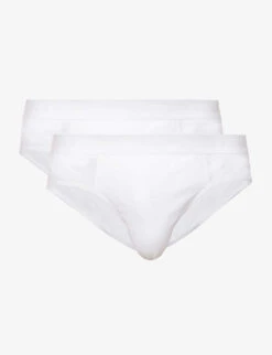 Falke Tonal Waistband Pack Of Two Stretch-cotton Briefs