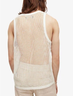 AllSaints Anderson Open-mesh Organic-cotton Vest Top 10 AllSaints Anderson Open-mesh Organic-cotton Vest Top -Baker Klein Shop R04086642 CHALKWHITE ALT03
