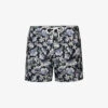 ETON Floral-print Elasticated-waist Swim Trunks -Baker Klein Shop R04088573 NAVYBLUE M