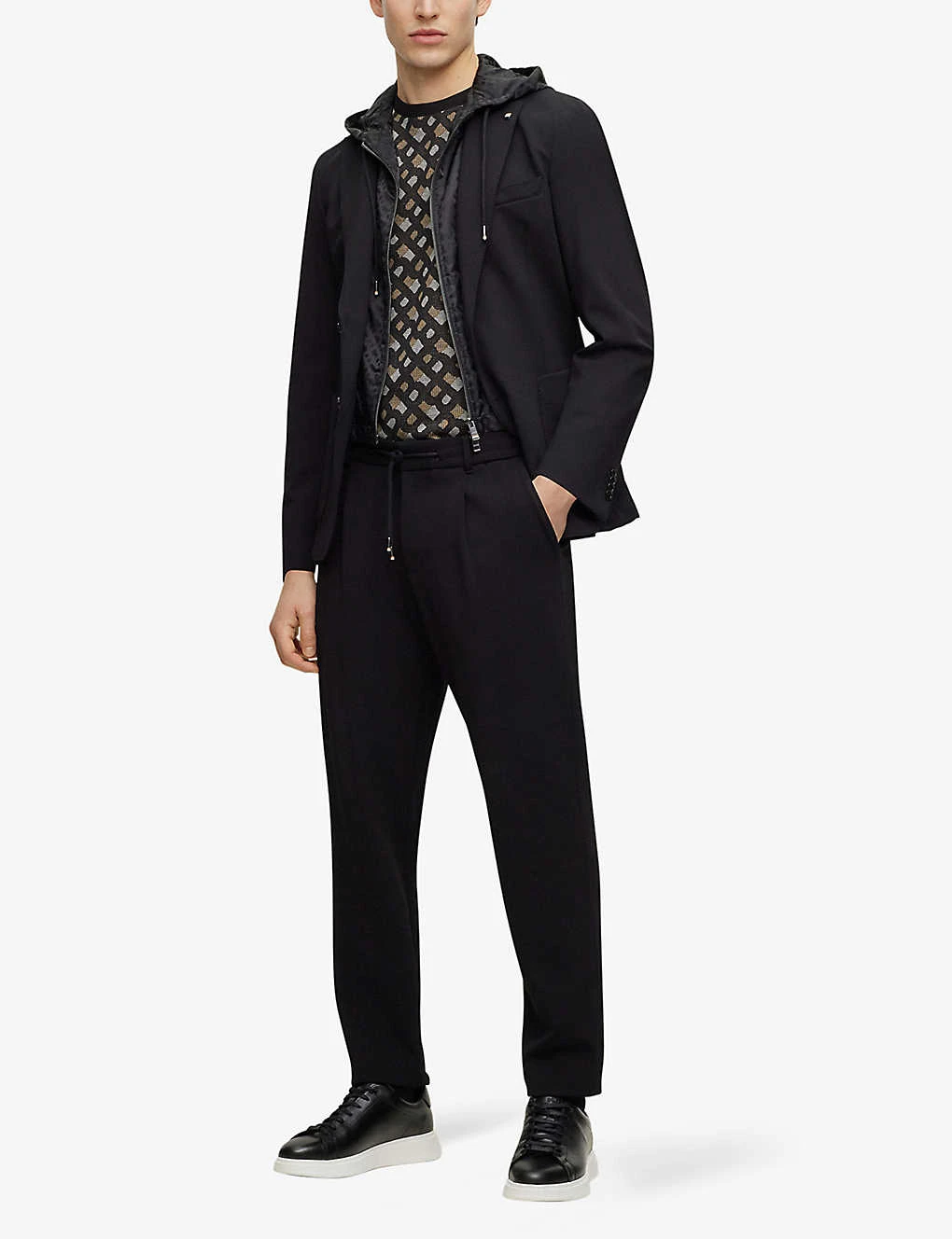 Boss Monogram-print Regular-fit Cotton T-shirt 4 Boss Monogram-print Regular-fit Cotton T-shirt - Image 2