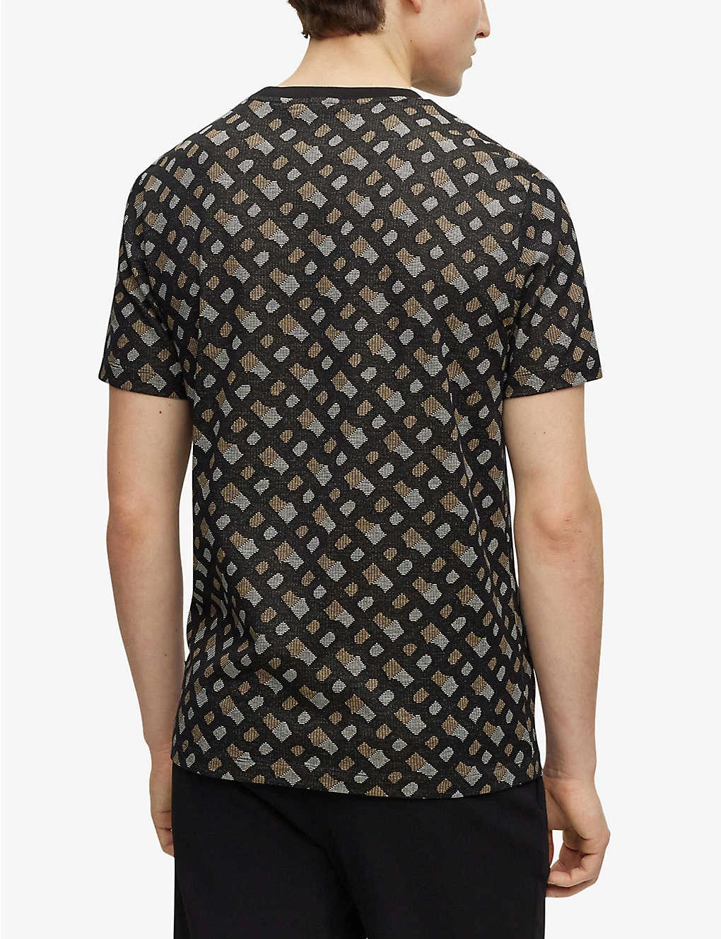 Boss Monogram-print Regular-fit Cotton T-shirt 6 Boss Monogram-print Regular-fit Cotton T-shirt - Image 4