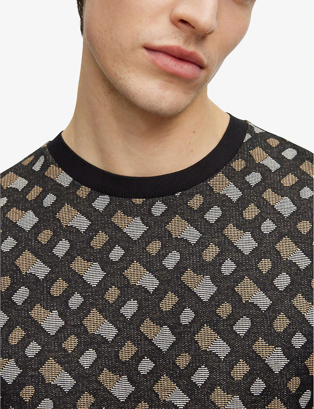 Boss Monogram-print Regular-fit Cotton T-shirt 7 Boss Monogram-print Regular-fit Cotton T-shirt - Image 5