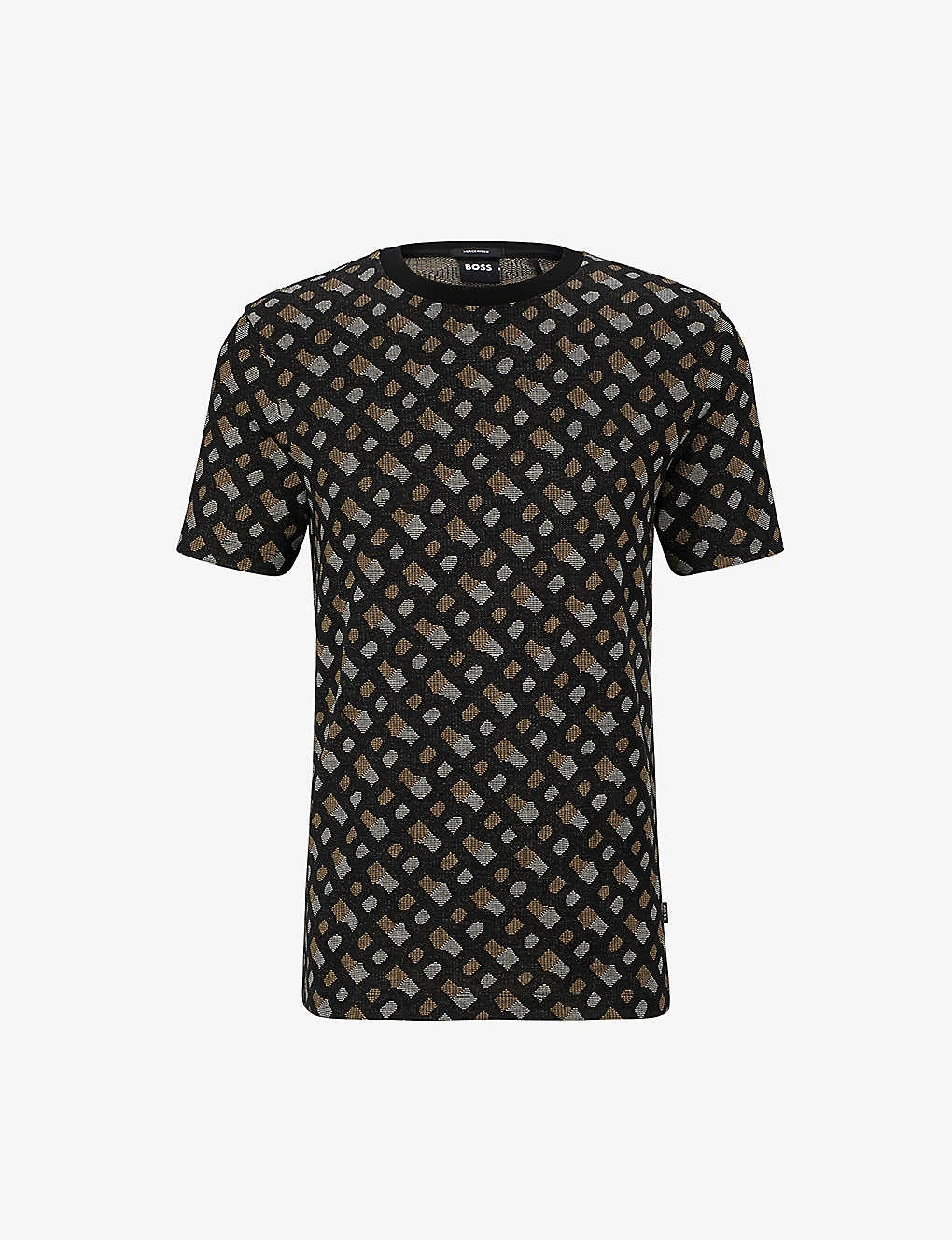 Boss Monogram-print Regular-fit Cotton T-shirt 3 Boss Monogram-print Regular-fit Cotton T-shirt
