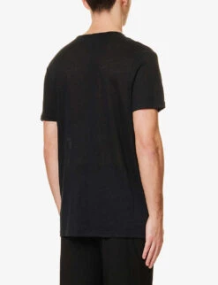 Jordan Crewneck Linen T-shirt -Baker Klein Shop R04095889 BLACK ALT03