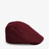 Ted Baker Jamessa Logo-patch Wool-blend Flat Cap 2 Ted Baker Jamessa Logo-patch Wool-blend Flat Cap -Baker Klein Shop R04096133 DKRED M