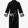 Versace Logo And Baroque-print Cotton-towelling Robe
