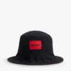 Hugo Logo-woven Patch Cotton-twill Bucket Hat -Baker Klein Shop R04101276 BRIGHTRED M