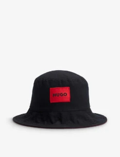 Hugo Logo-woven Patch Cotton-twill Bucket Hat
