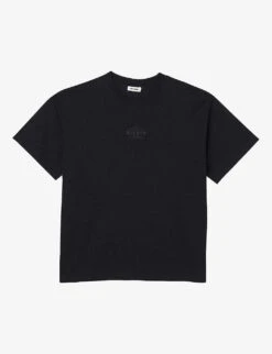 Sandro Rubber-logo Relaxed-fit Cotton T-shirt