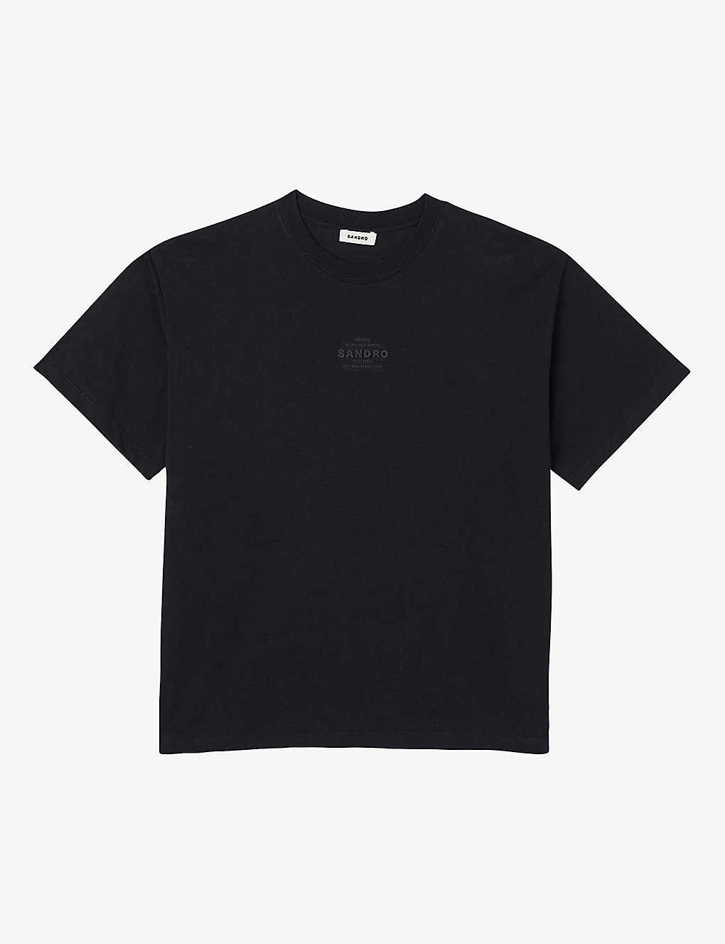 Sandro Rubber-logo Relaxed-fit Cotton T-shirt 3 Sandro Rubber-logo Relaxed-fit Cotton T-shirt