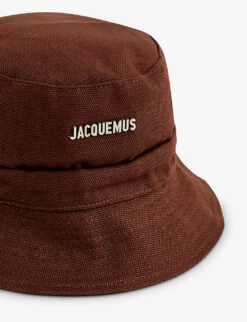 Jacquemus Le Bob Gadjo Brand-plaque Cotton Bucket Hat -Baker Klein Shop R04102774 BROWN ALT01