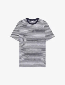 Reiss Keats Striped Cotton-blend Jersey T-shirt