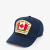 DSQUARED2 Canada Brand-patch Cotton-twill Cap -Baker Klein Shop R04112018 NAVY M