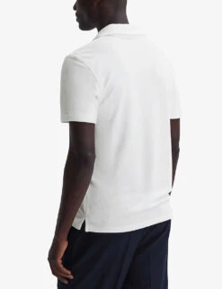 Reiss Caicos Short-sleeved Chest-pocket Towelling Polo Shirt -Baker Klein Shop R04116722 WHITE ALT03