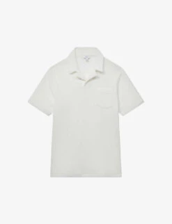 Reiss Caicos Short-sleeved Chest-pocket Towelling Polo Shirt
