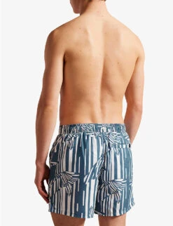 Ted Baker Peaty Butterfly-print Recycled-polyester Swim Shorts -Baker Klein Shop R04117774 MIDBLUE ALT03