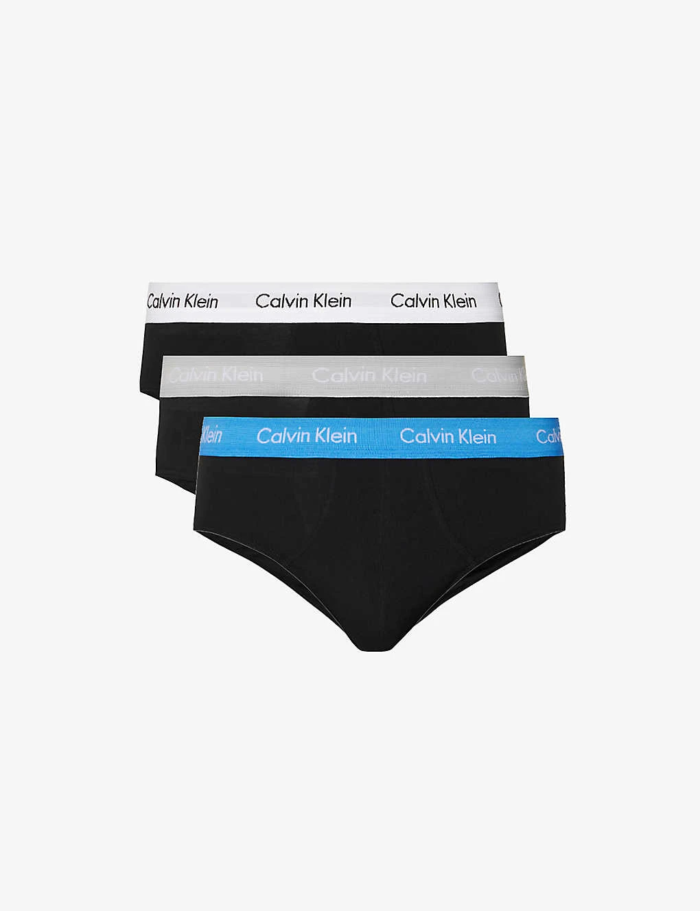 Calvin Klein Logo-print Pack Of Three Stretch-cotton Briefs 3 Calvin Klein Logo-print Pack Of Three Stretch-cotton Briefs