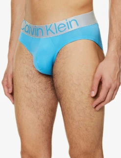 Calvin Klein Pack Of Three Logo-waistband Mid-rise Stretch-woven Briefs -Baker Klein Shop R04117832 MULTI ALT03