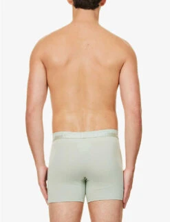 Calvin Klein Logo-waistband Mid-rise Pack Of Three Stretch-cotton Blend Briefs -Baker Klein Shop R04117840 MULTI ALT02