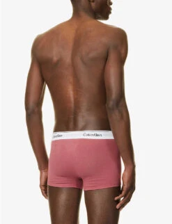 Calvin Klein Logo-waistband Pack Of Three Stretch-cotton Trunks -Baker Klein Shop R04117845 MULTI ALT02