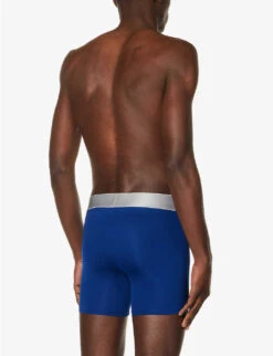 Calvin Klein Logo-print Pack Of Three Stretch-cotton Trunks -Baker Klein Shop R04117850 MULTI ALT02