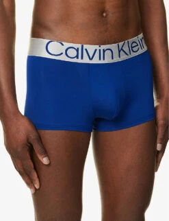 Calvin Klein Logo-waistband Pack Of Three Stretch-jersey Trunks -Baker Klein Shop R04117857 MULTI ALT03
