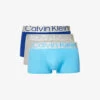 Calvin Klein Logo-waistband Pack Of Three Stretch-jersey Trunks -Baker Klein Shop R04117857 MULTI M
