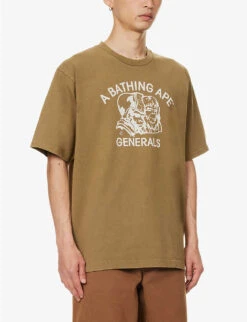 Graphic-print Relaxed-fit Cotton-jersey T-shirt -Baker Klein Shop R04118379 BEIGE ALT02