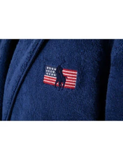 Ralph Lauren Home Bowden Logo-embroidered Cotton Terry Robe -Baker Klein Shop R04120170 MARINE ALT05