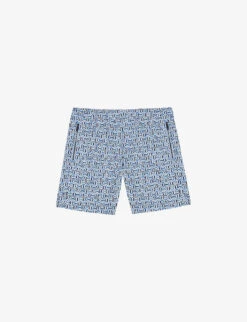 Ted Baker Crabbe Geometric-print Regular-fit Woven Swim Shorts