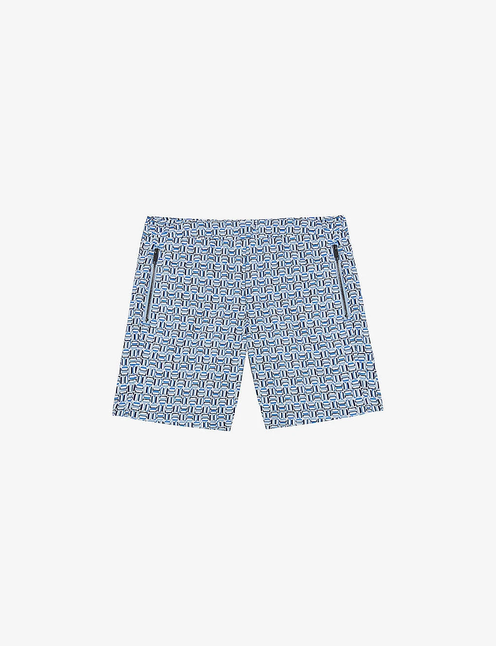 Ted Baker Crabbe Geometric-print Regular-fit Woven Swim Shorts 3 Ted Baker Crabbe Geometric-print Regular-fit Woven Swim Shorts