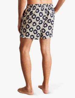 Ted Baker Wiklie Floral-print Regular-fit Woven Swim Shorts -Baker Klein Shop R04122393 STONE ALT03