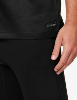 Calvin Klein Patch-pocket Short-sleeved Woven Shirt 13 Calvin Klein Patch-pocket Short-sleeved Woven Shirt -Baker Klein Shop R04123660 BLACK ALT05