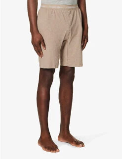 Calvin Klein Branded-waistband Stretch-cotton Pyjama Shorts -Baker Klein Shop R04123673 ELEMENTHEATHER ALT02