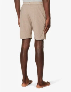 Calvin Klein Branded-waistband Stretch-cotton Pyjama Shorts -Baker Klein Shop R04123673 ELEMENTHEATHER ALT03