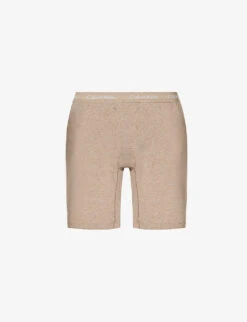 Calvin Klein Branded-waistband Stretch-cotton Pyjama Shorts