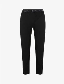 Calvin Klein Branded-waistband Stretch-cotton Pyjama Bottoms