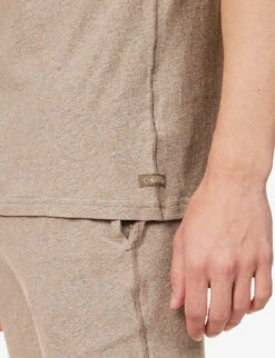 Calvin Klein Crewneck Brand-tab Stretch-cotton T-shirt -Baker Klein Shop R04123677 ELEMENTHEATHER ALT04