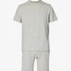 Calvin Klein Branded-waistband Stretch-cotton Pyjama Set -Baker Klein Shop R04123682 GREYHEATHER M