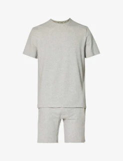 Calvin Klein Branded-waistband Stretch-cotton Pyjama Set