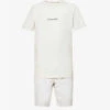Calvin Klein Modern Structure Logo-print Cotton-blend Pyjama Set -Baker Klein Shop R04123683 SVRBIRCH M